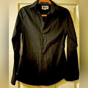Express black button-down shirt